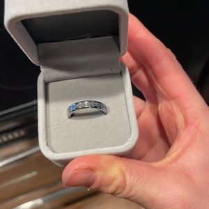 Bella more blue opal and meteorite glow ring. Size 6 1/2